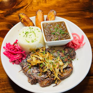 12oz Ribeye Bistec Encebollado | Steak with Sautéed Onions